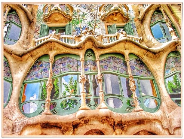 Gaudi Houses while on Italy, Spain and Greece tour