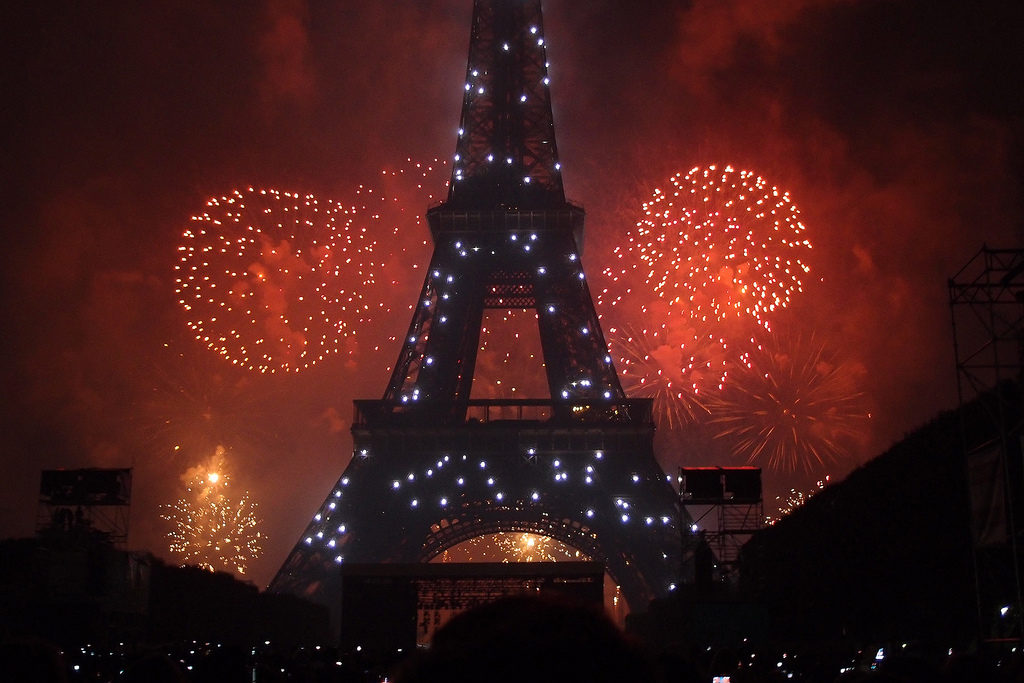 Fireworks Eiffel Tower