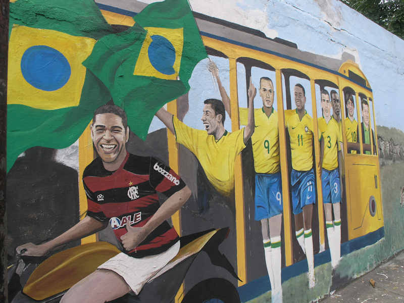 Brazil Soccer Team Mural