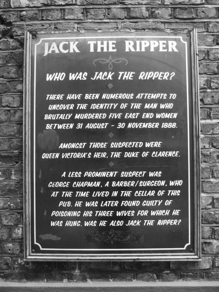 who was Jack the Ripper plaque