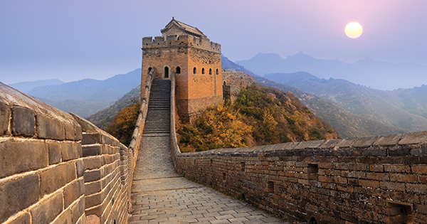 China_Great Wall of China Sunset