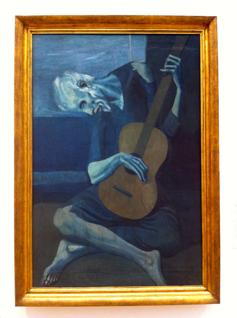 Art Institute of Chicago famous paintings, The Old Guitarist by Pablo Picasso