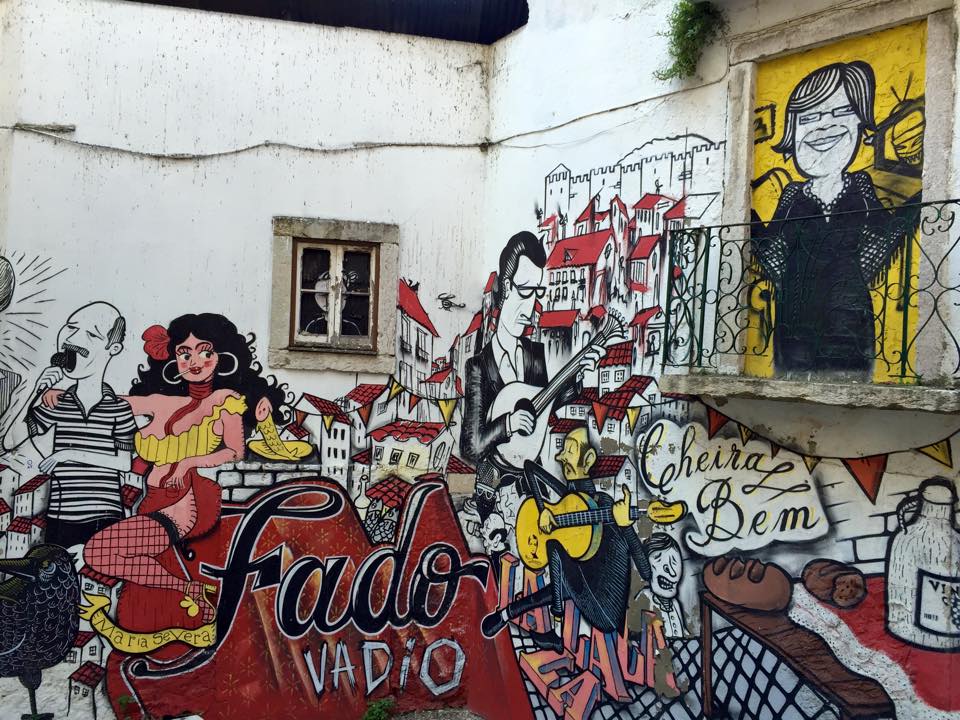 fado music mural in portugal
