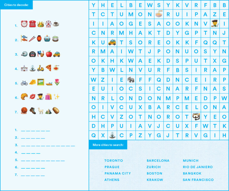 Emoji Word Search Printable