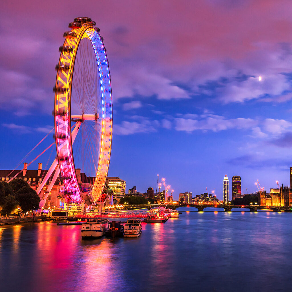 The London Eye is one of the most famous landmarks around the world