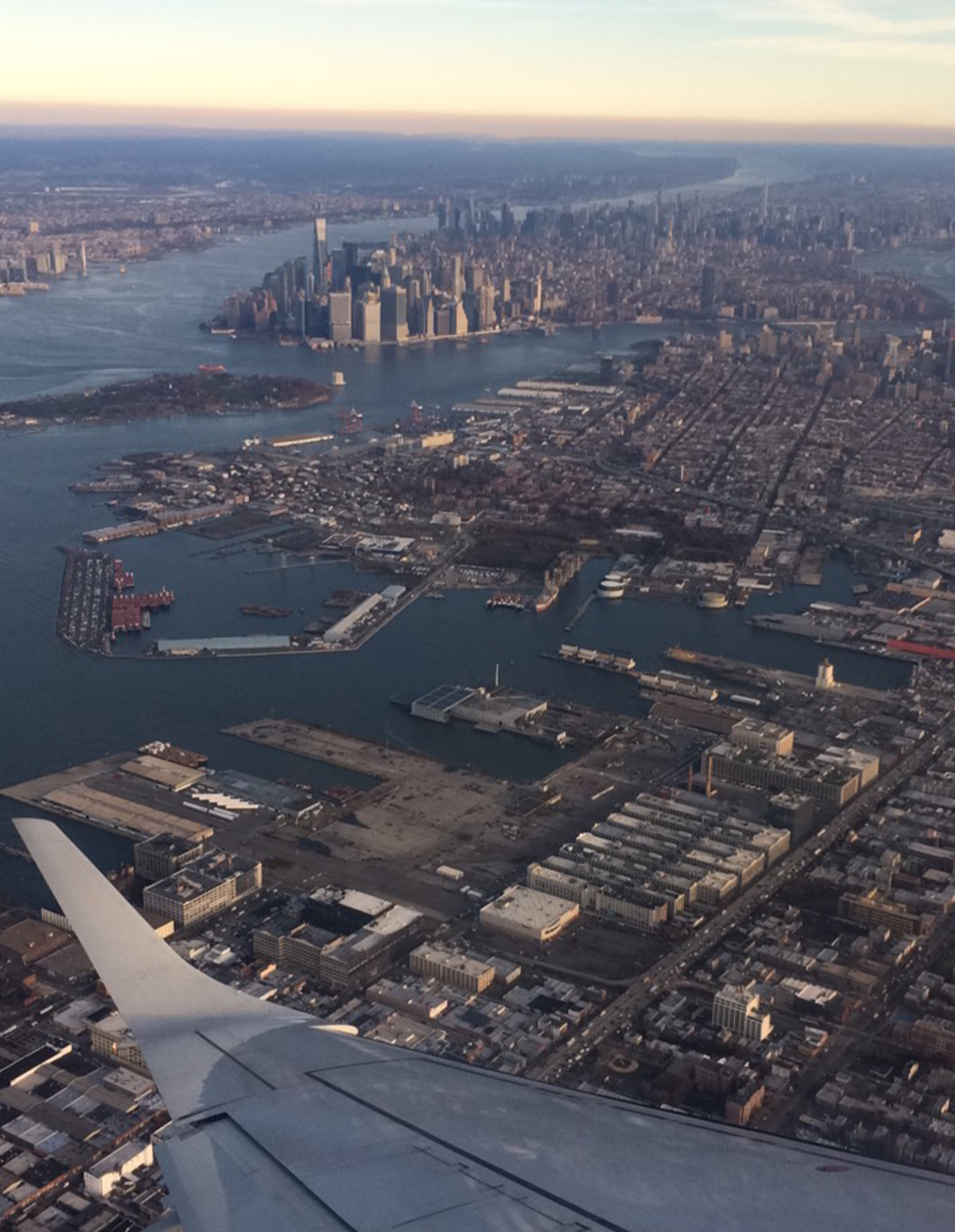 Overlooking many of the places open in NYC as Courtenay flies into LaGuardia Airport.