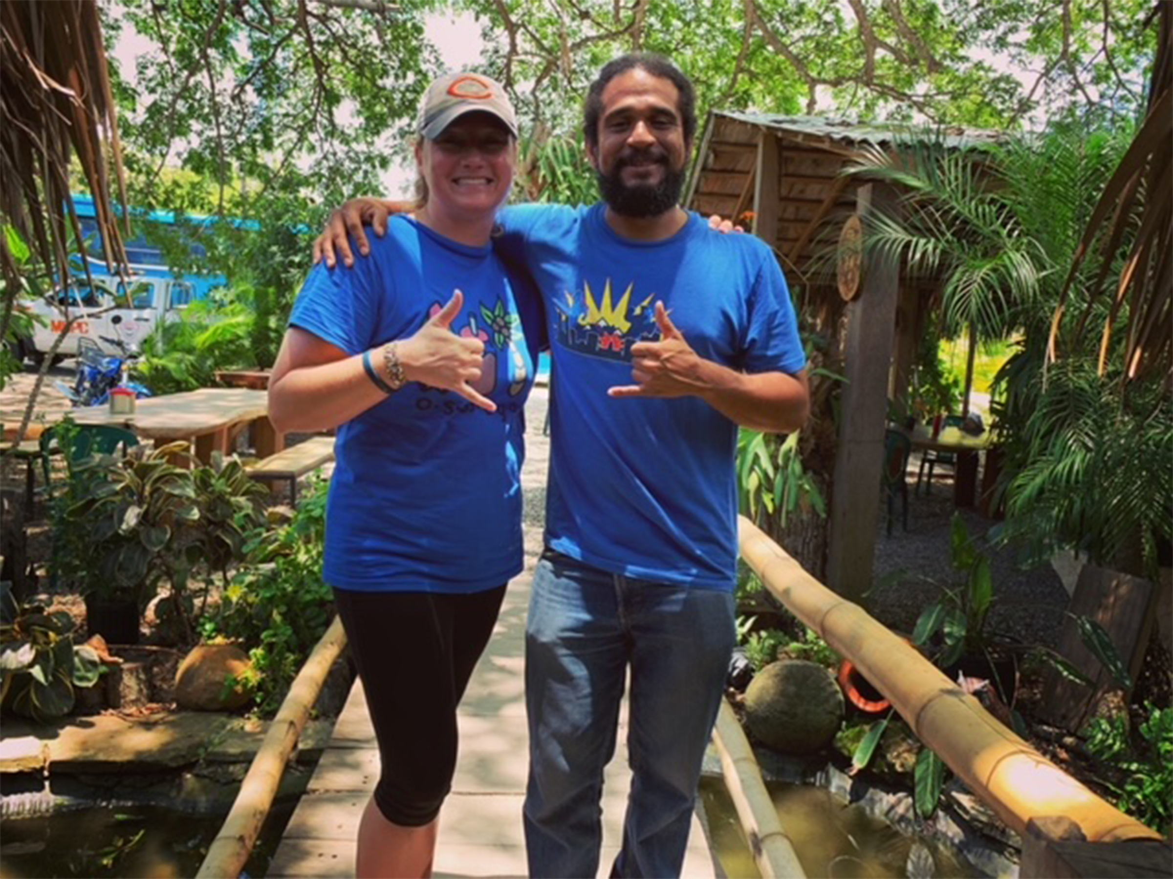 Heather smiles with D.R. local and EF partner, Héctor