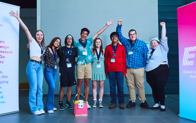 The winning team from the student Summit video recap